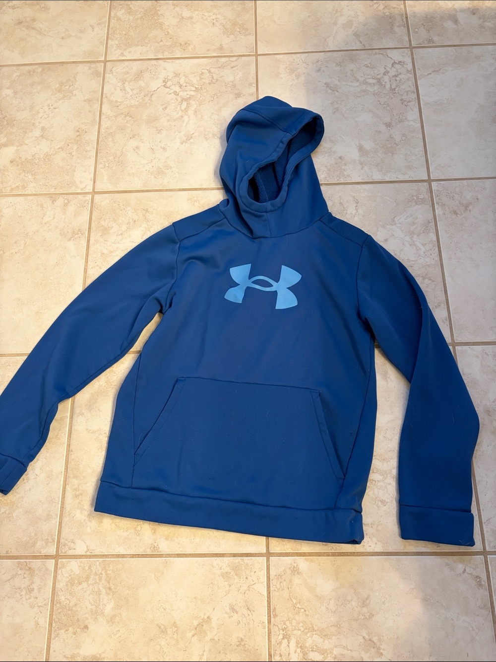 Under Armour Royal Blue Hoodie with Light Blue Logo